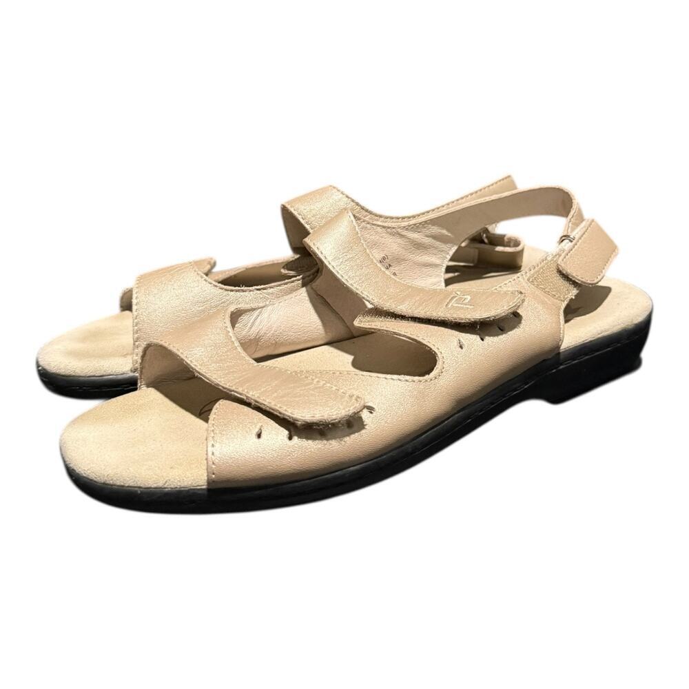 Propet Sandals Size 9 Women’s Trinidad Leather W0300 Slingback Pearl Shoes
